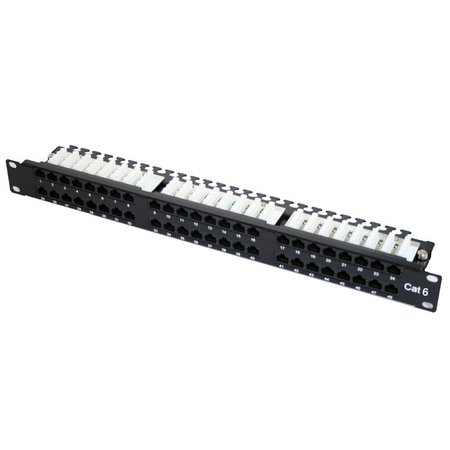 QUEST TECHNOLOGY INTERNATIONAL Cat6 Utp Patch Panel - 48-Port, High-Density 19" Rack Mnt, 1U NPP-6148